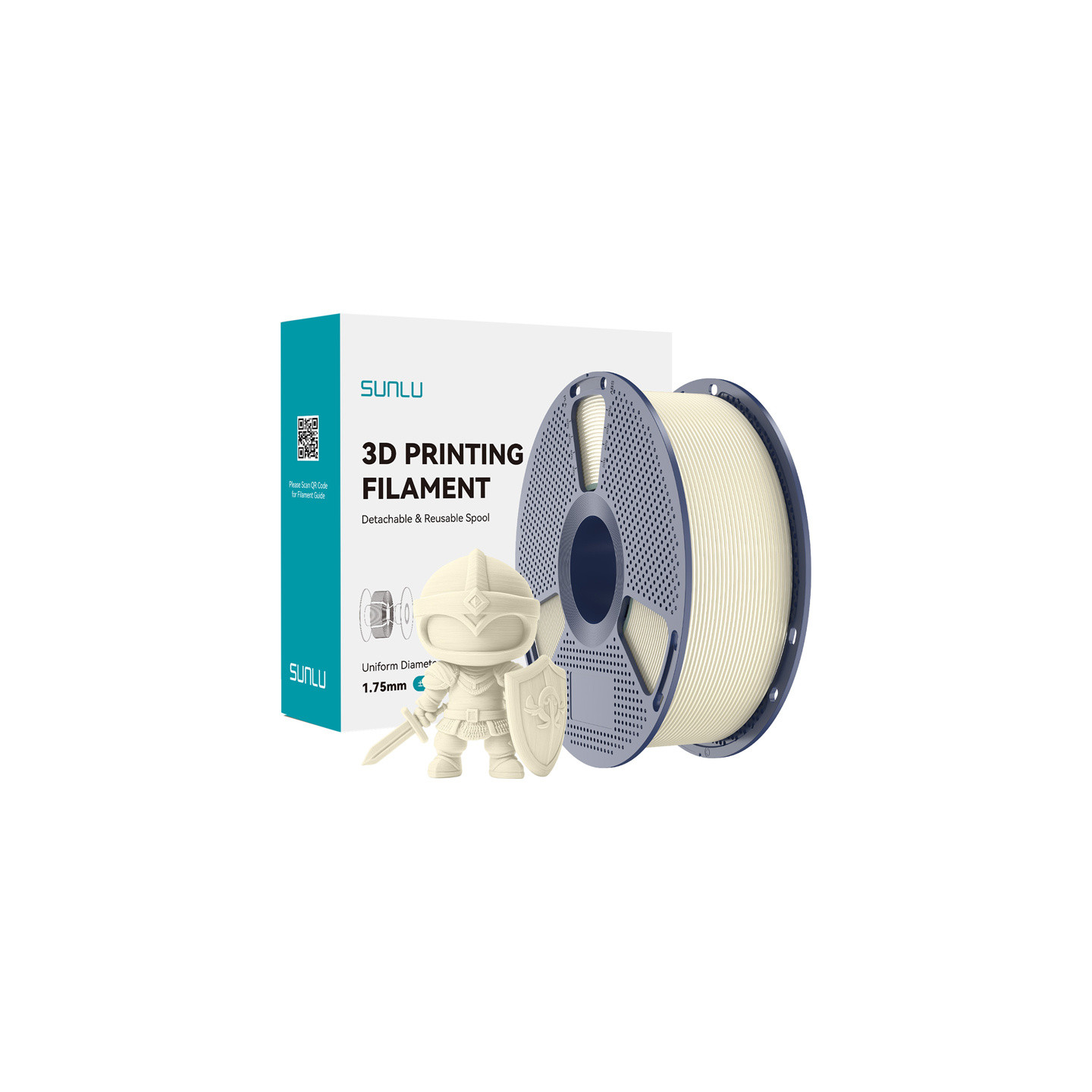 Sunlu PLA+ Filament (Ivory)