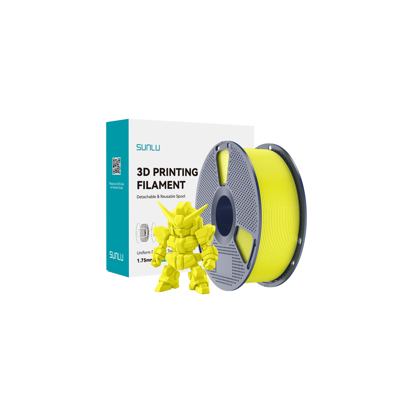 Sunlu PLA+ 2.0 Filament (Yellow)