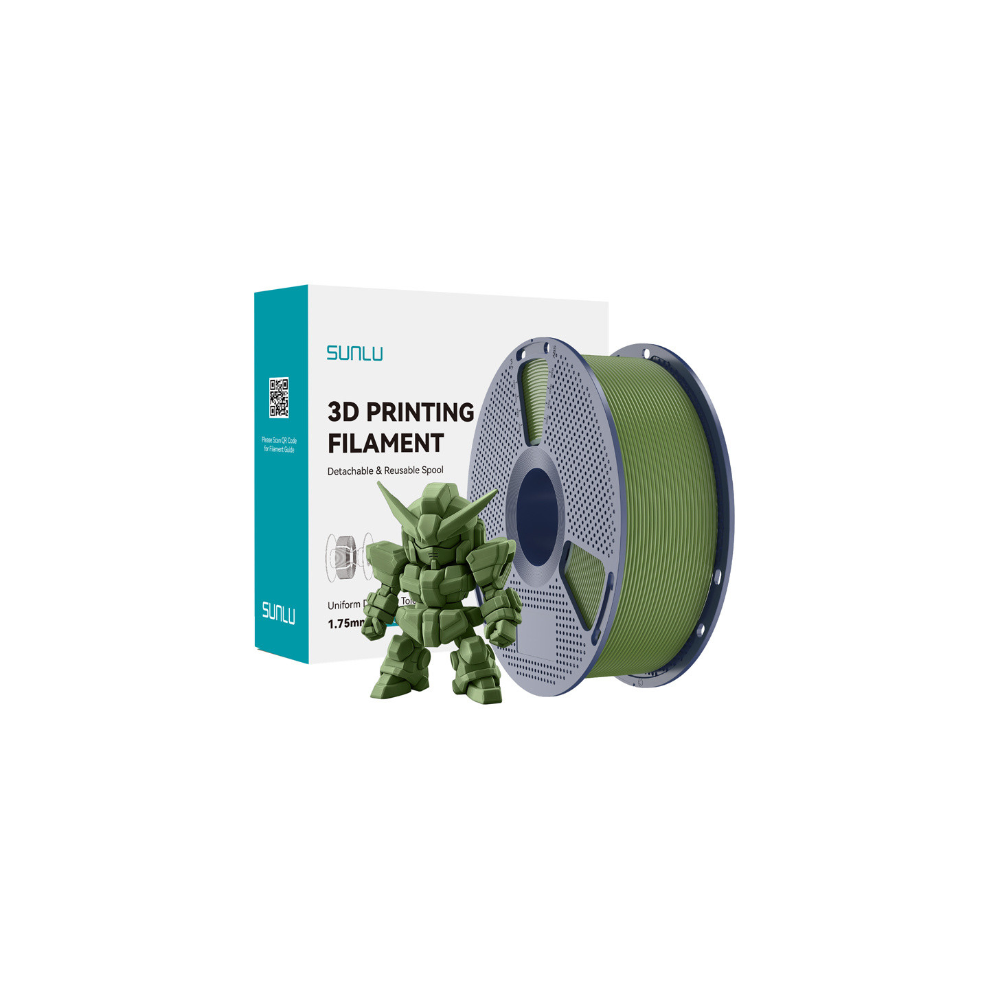 Sunlu PLA+ 2.0 Filament (Olive)