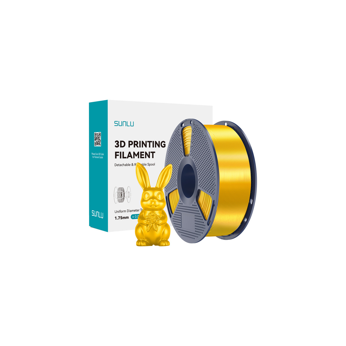 Sunlu PLA+ Silk Filament (Gold)
