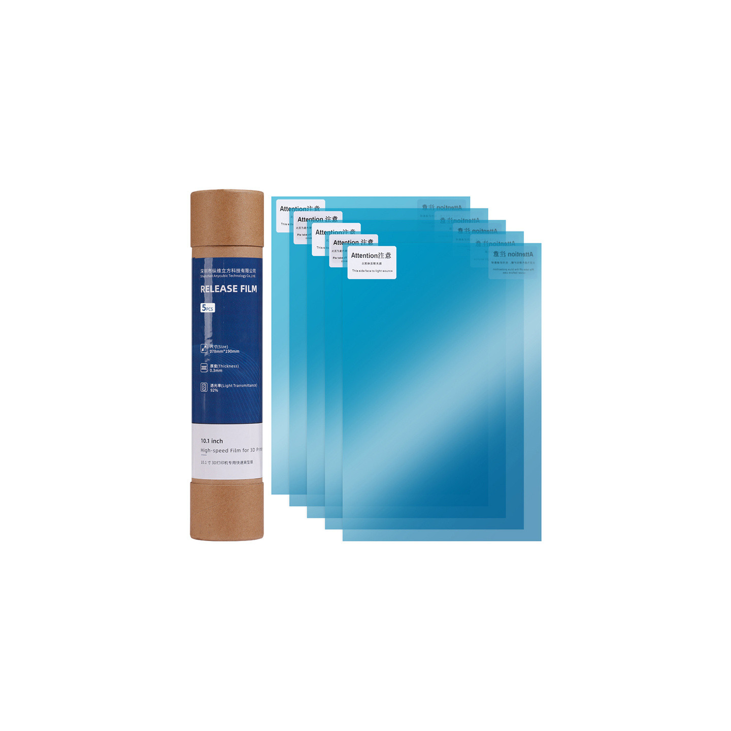 Anycubic Quick-Change FEP Film for Photon Mono M5s/M5s Pro/M7 Pro/M7 (10.1 inches/5 sheets)