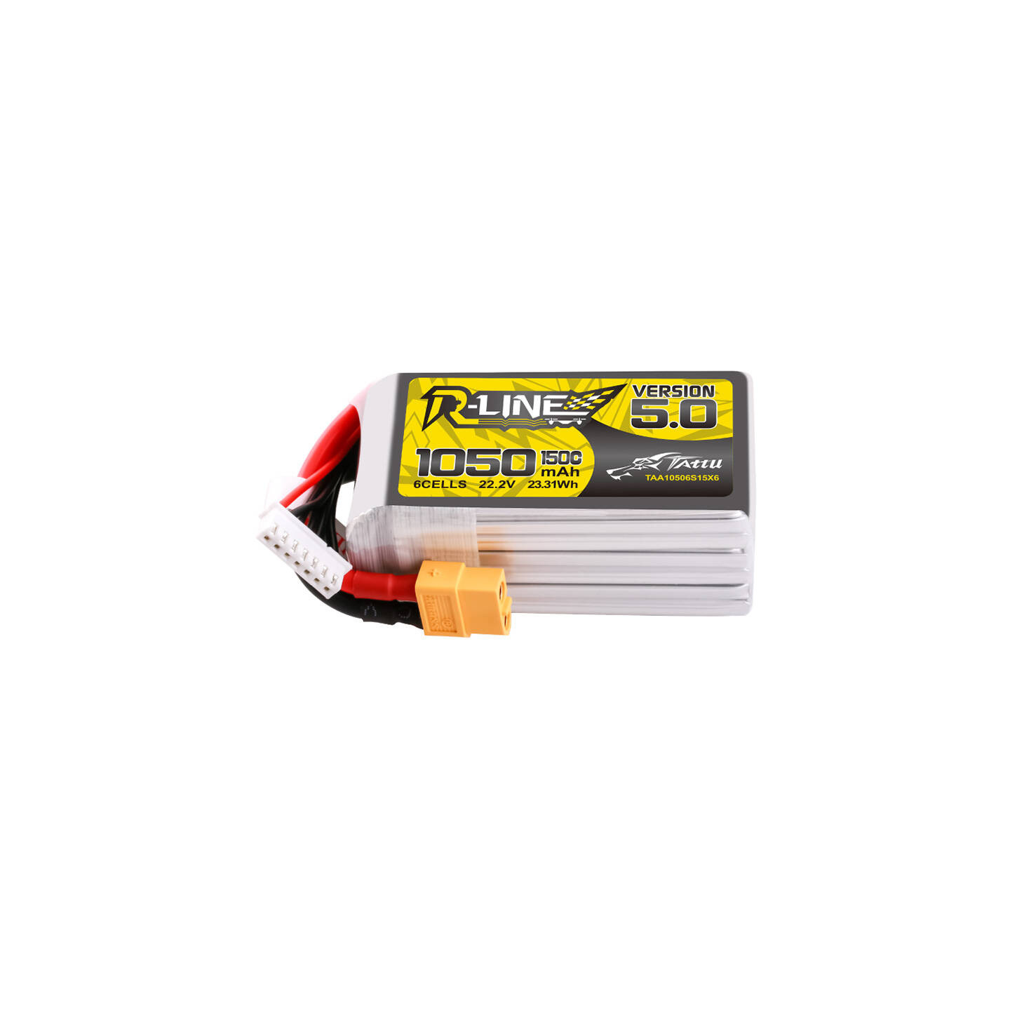 Tattu R-Line 5.0 1050mAh 22.2V 6S 150C XT60 Plug Battery
