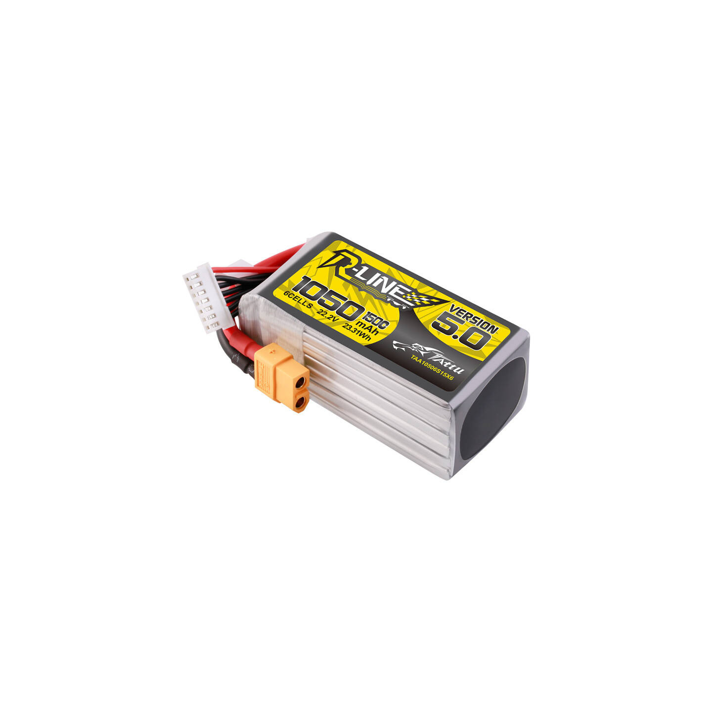 Tattu R-Line 5.0 1050mAh 22.2V 6S 150C XT60 Plug Battery