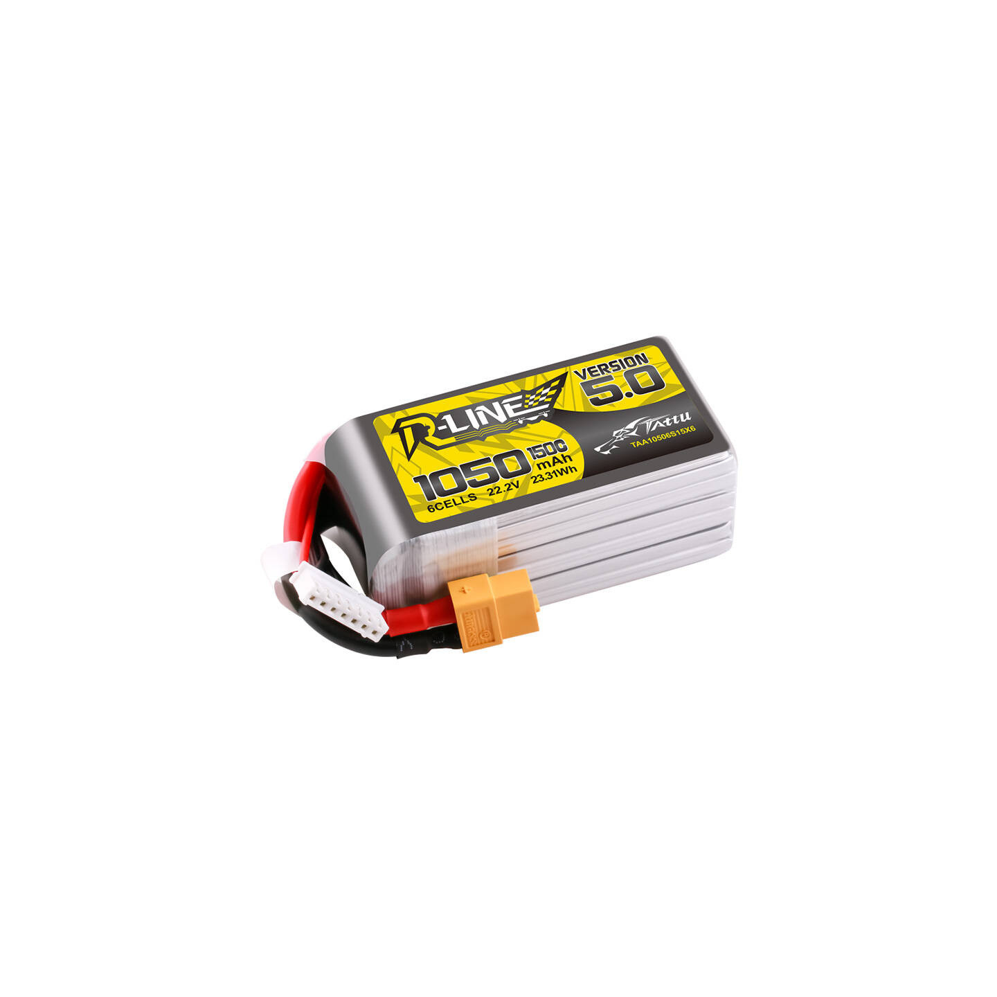 Tattu R-Line 5.0 1050mAh 22.2V 6S 150C XT60 Plug Battery
