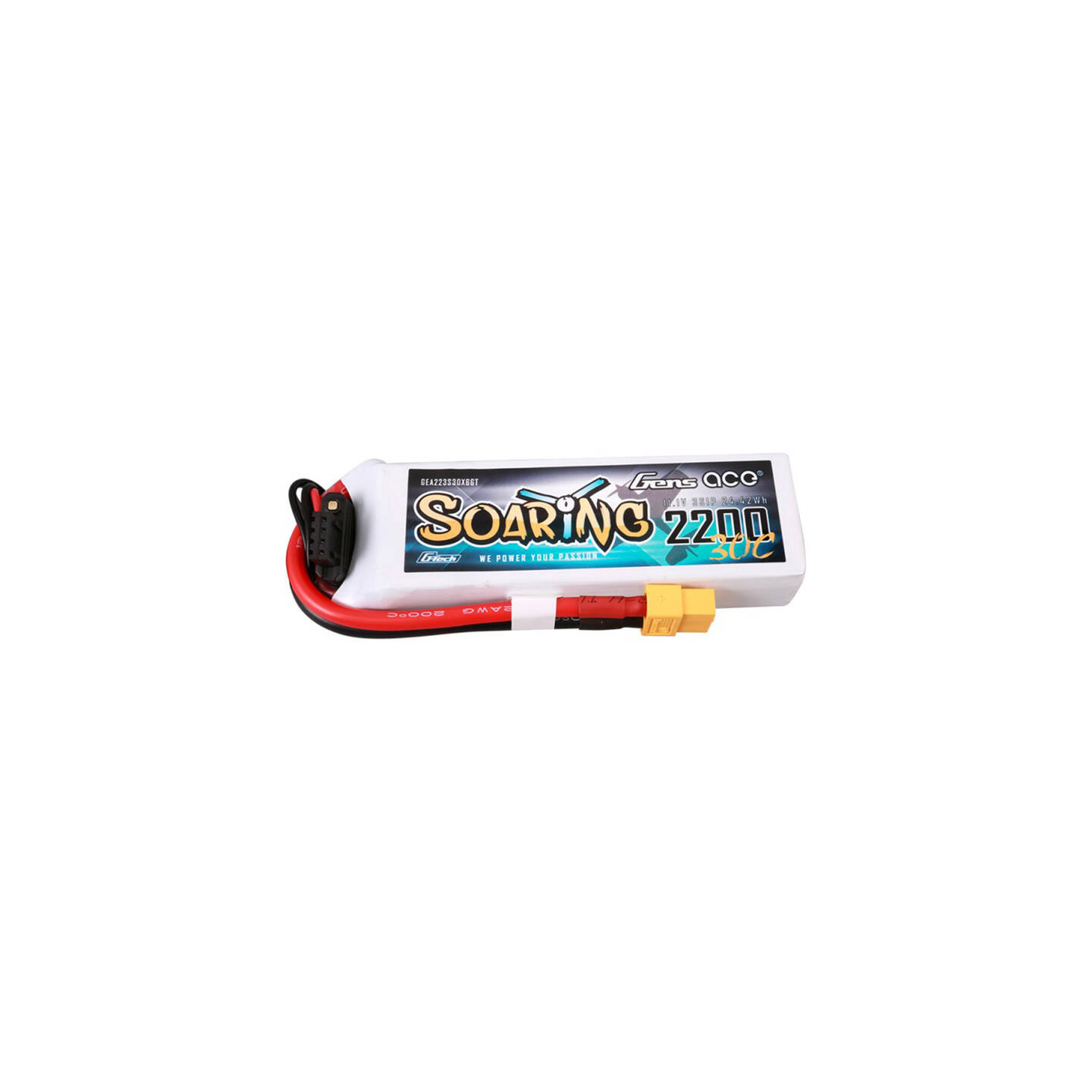 Gens ace G-Tech Soaring 2200mAh 11.1V 30C 3S1P Lipo Batte
