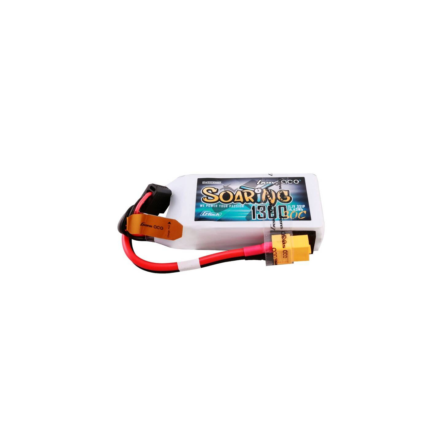 Gens ace G-Tech Soaring 1300mAh 11.1V 30C 3S1P Lipo Battery