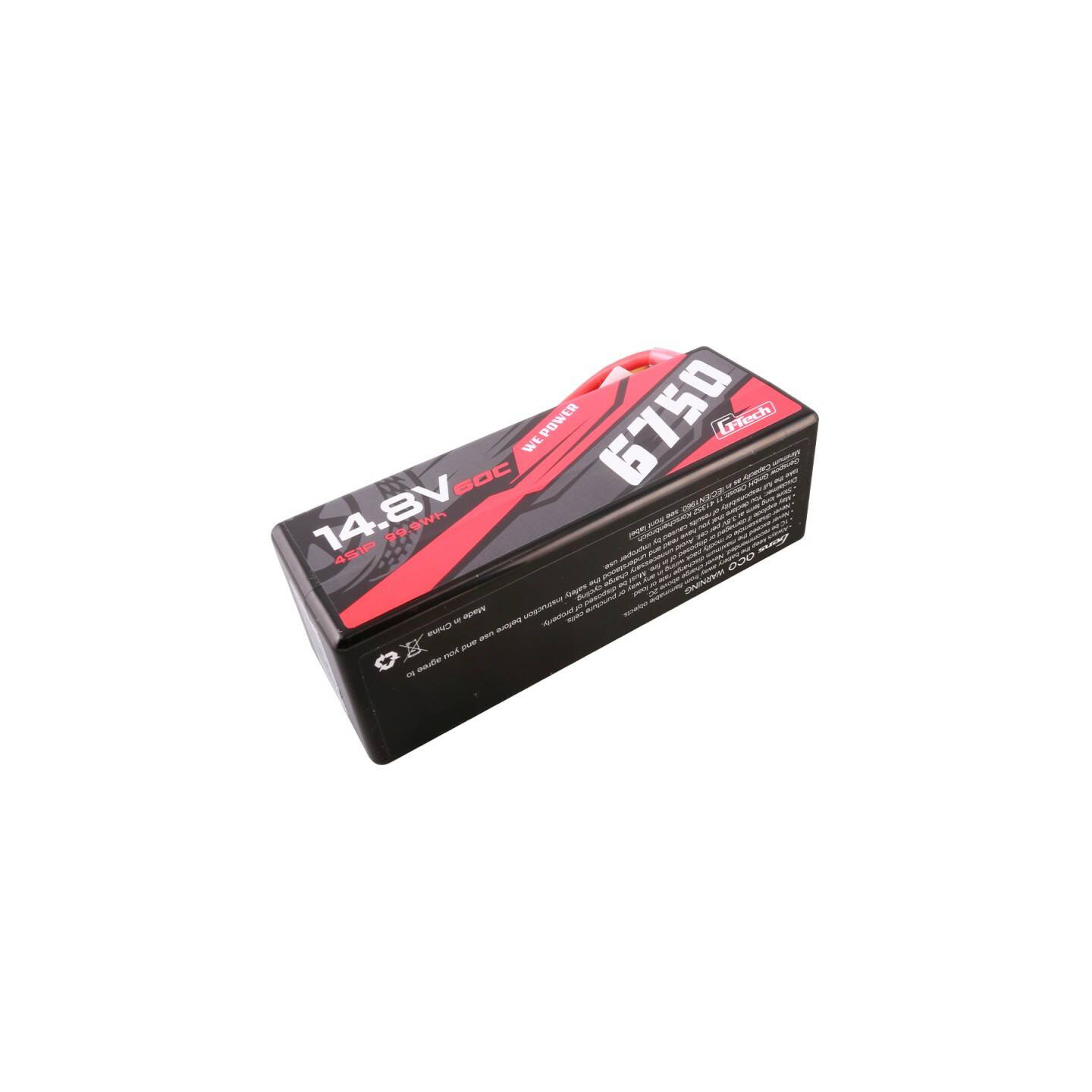 Gens ace G-Tech 6750mAh 14.8V 60C 4S1P 14 XT90 Battery