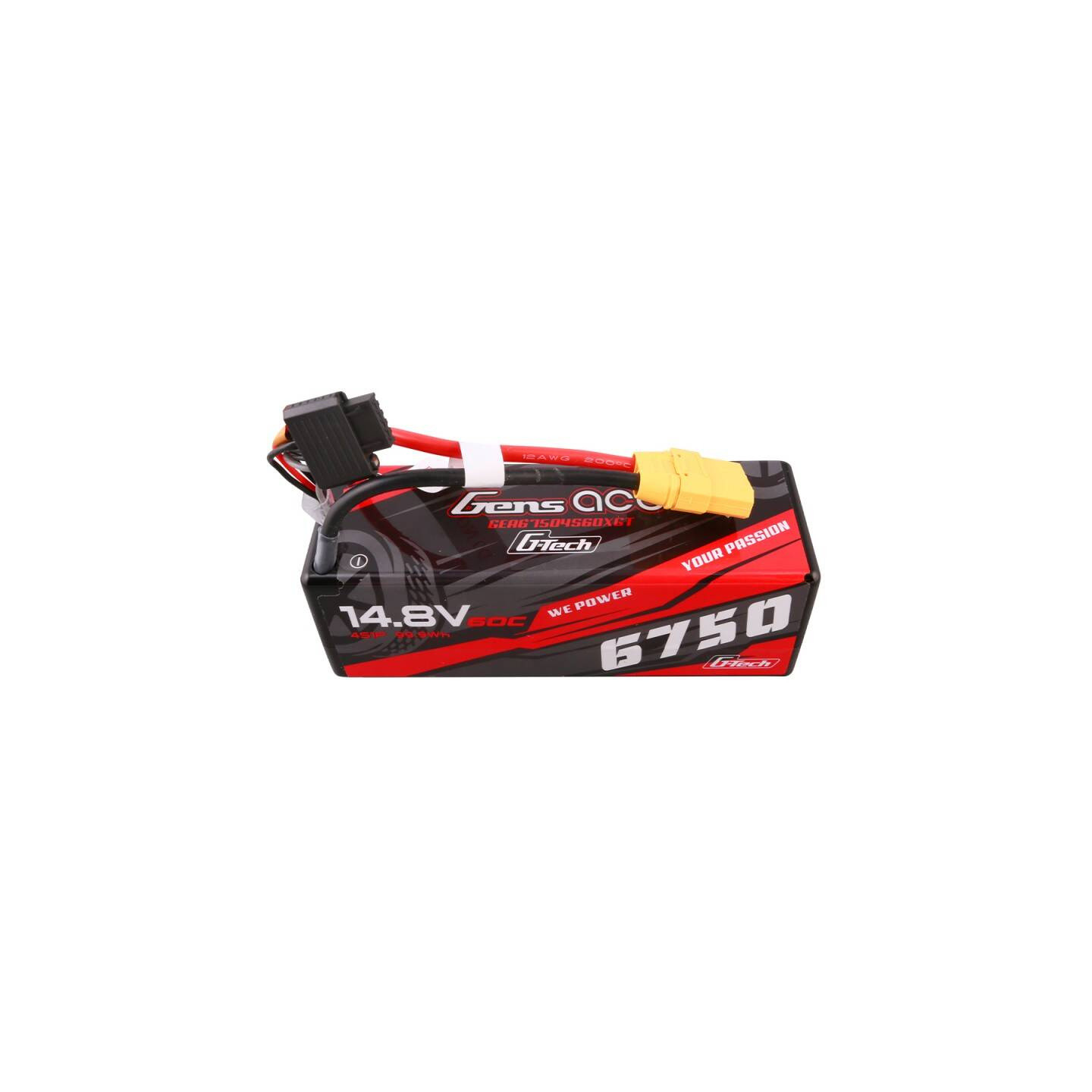 Gens ace G-Tech 6750mAh 14.8V 60C 4S1P 14 XT90 Battery
