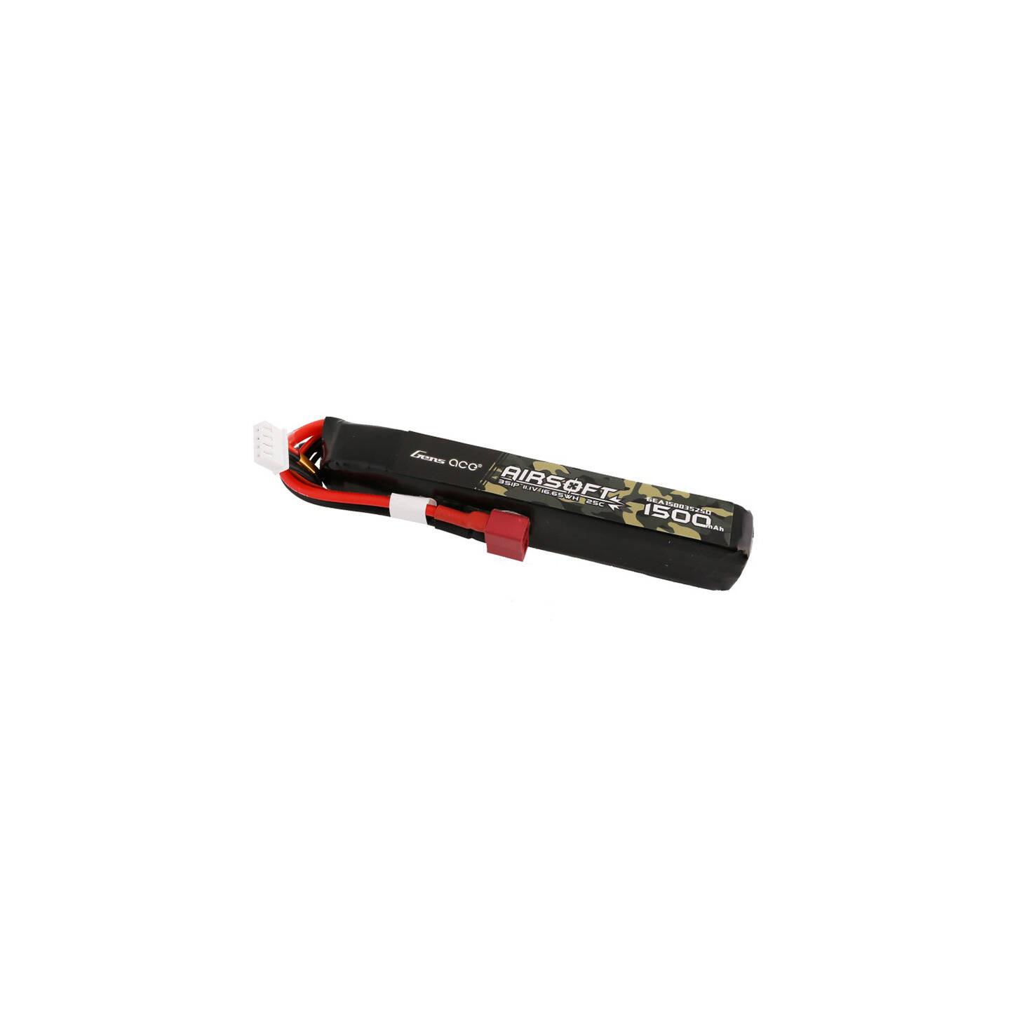 Gens ace 25C 1500mAh 3S1P 11.1V Airsoft Gun Lipo Battery with T Plug