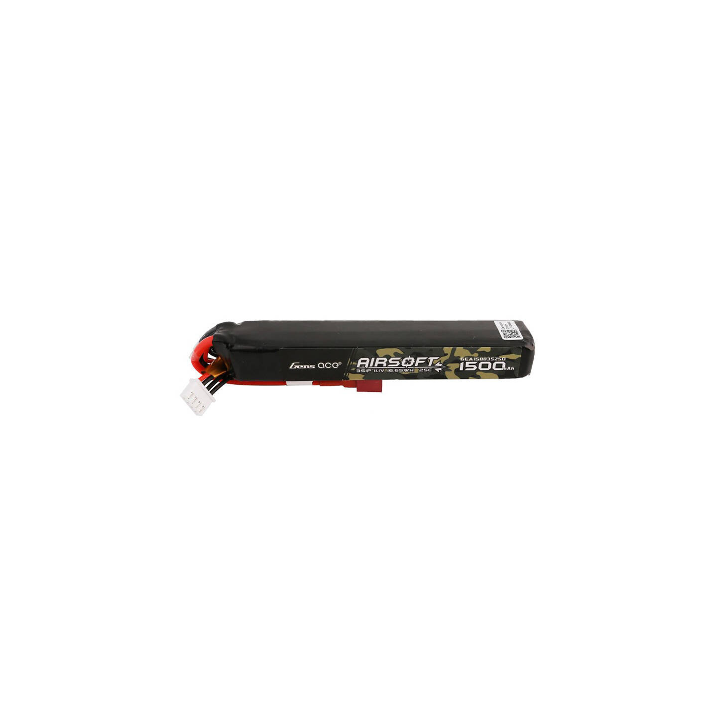 Gens ace 25C 1500mAh 3S1P 11.1V Airsoft Gun Lipo Battery with T Plug