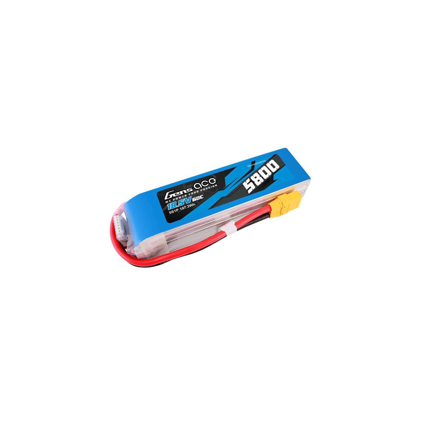 Gens ace 5800mAh 60C 18.5V 5S1P Lipo Battery Pack with XT90 plug