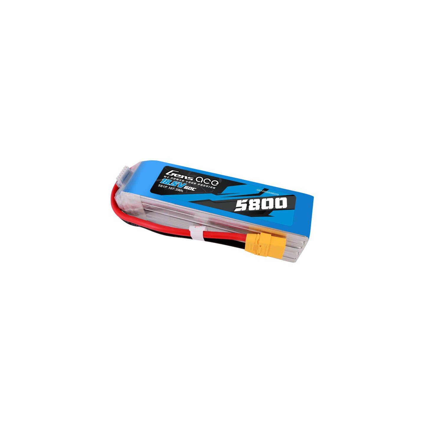 Gens ace 5800mAh 60C 18.5V 5S1P Lipo Battery Pack with XT90 plug