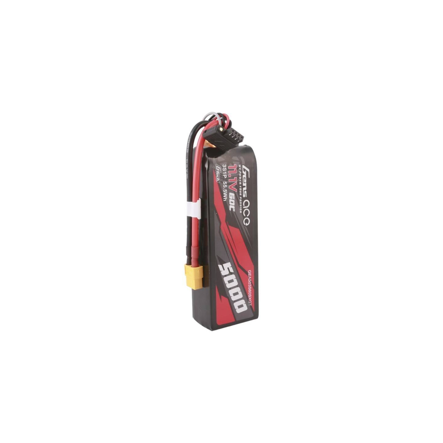 Gens ace G-Tech 5000mAh 11.1V 60C 3S1P Lipo With XT60 Plug