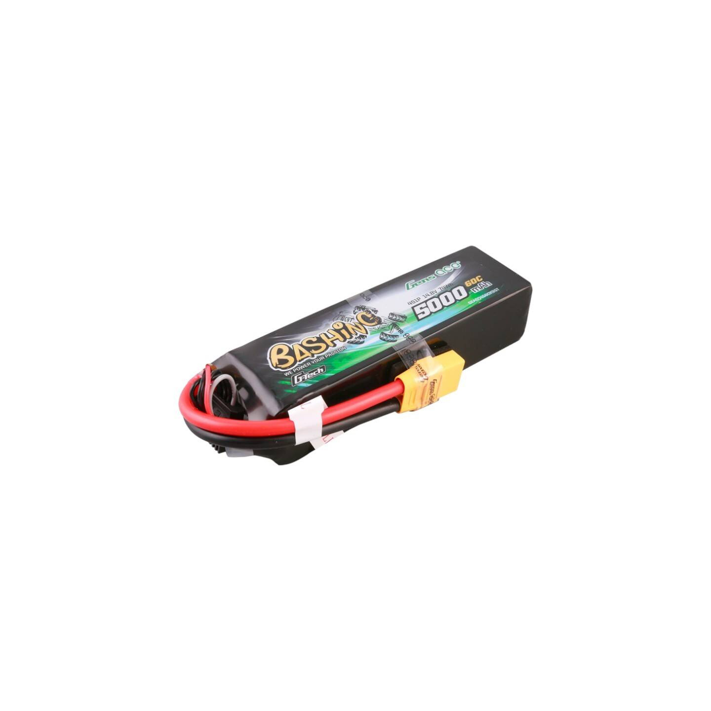 Gens ace G-Tech 5000mAh 14.8V 4S1P 60C Lipo Battery Pack with XT90 Plug-Bashing Series