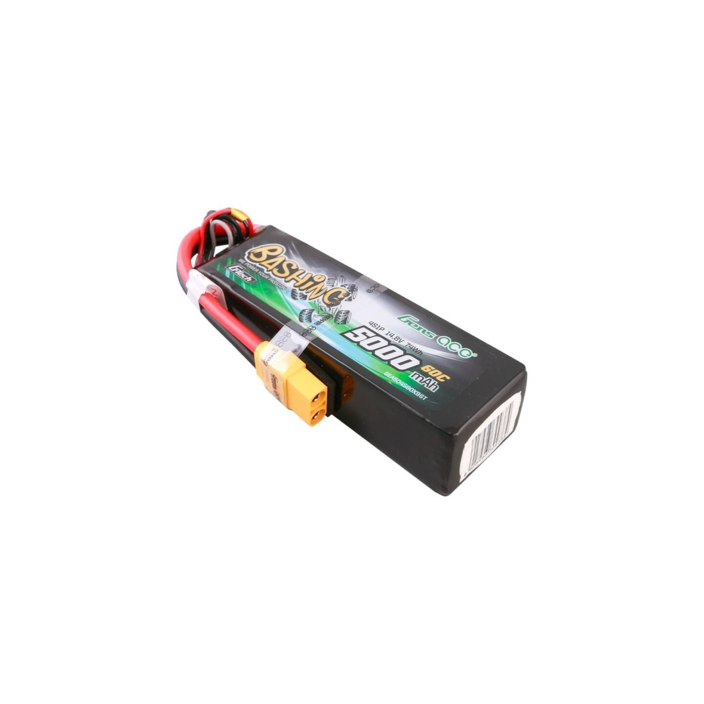 Gens ace G-Tech 5000mAh 14.8V 4S1P 60C Lipo Battery Pack with XT90 Plug-Bashing Series