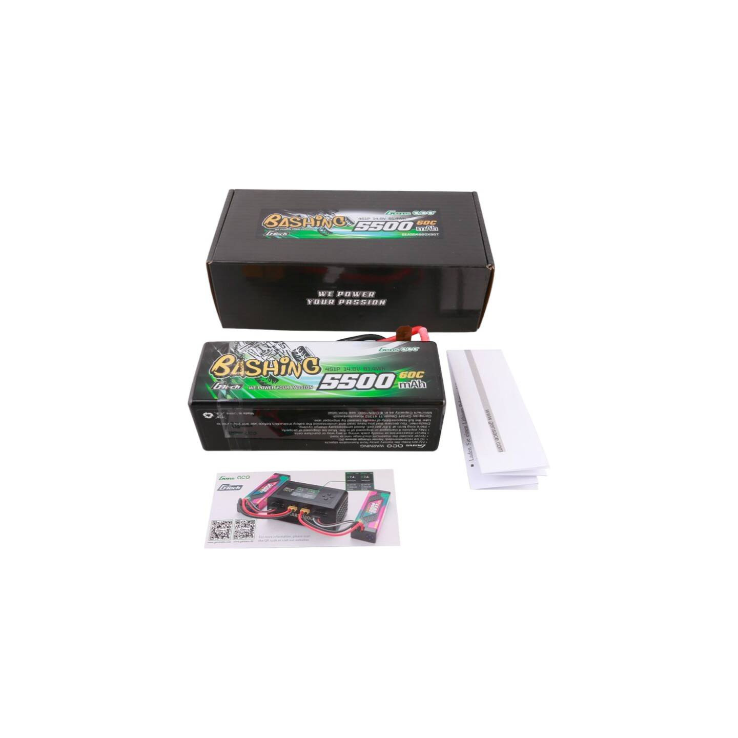 Gens ace G-Tech 5500mAh 4S1P 14.8V 60C HardCase RC car Lipo Battery