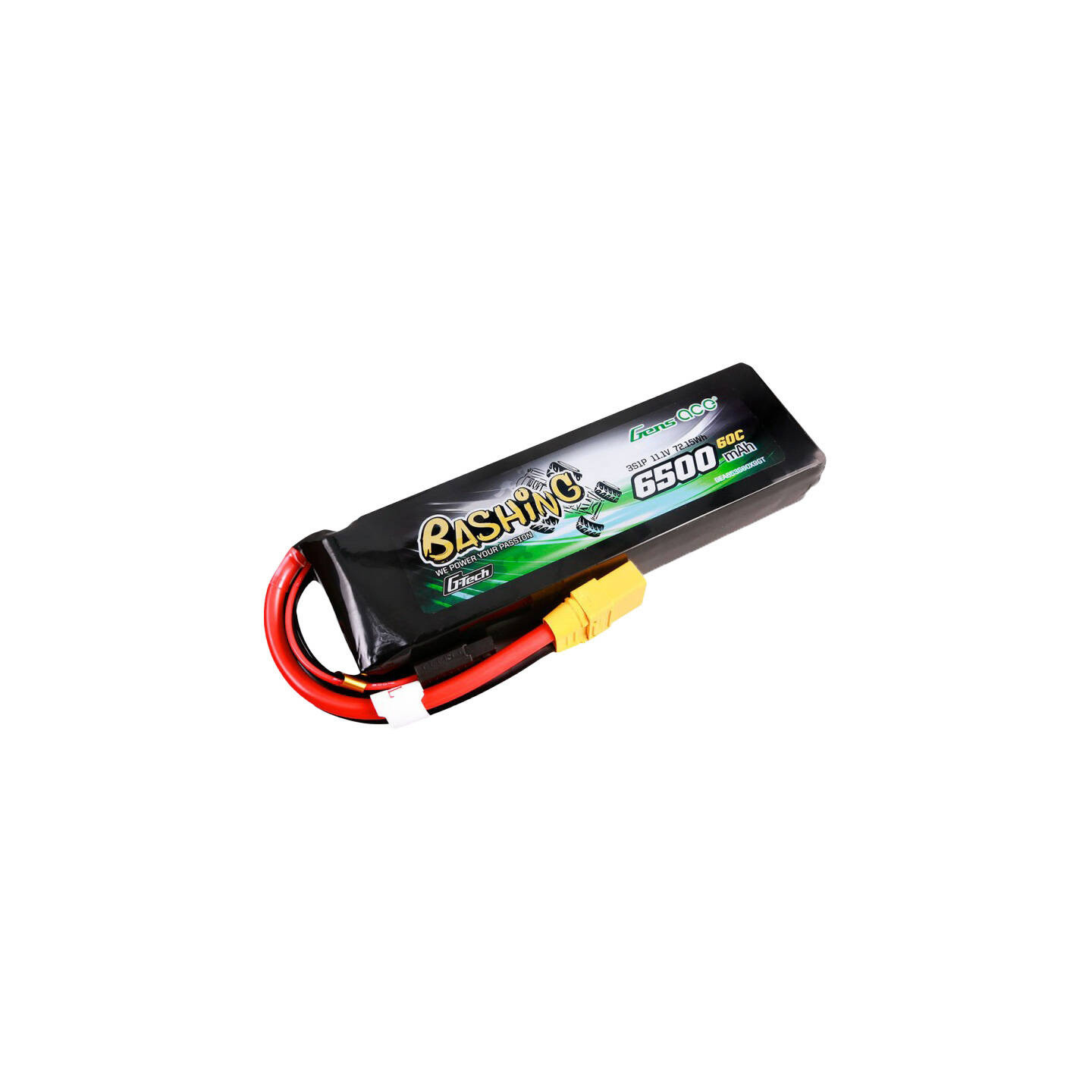 Gens ace G-Tech 6500mAh 11.1V 60C 3S1P Lipo Battery Pack with XT90-Bashing Series