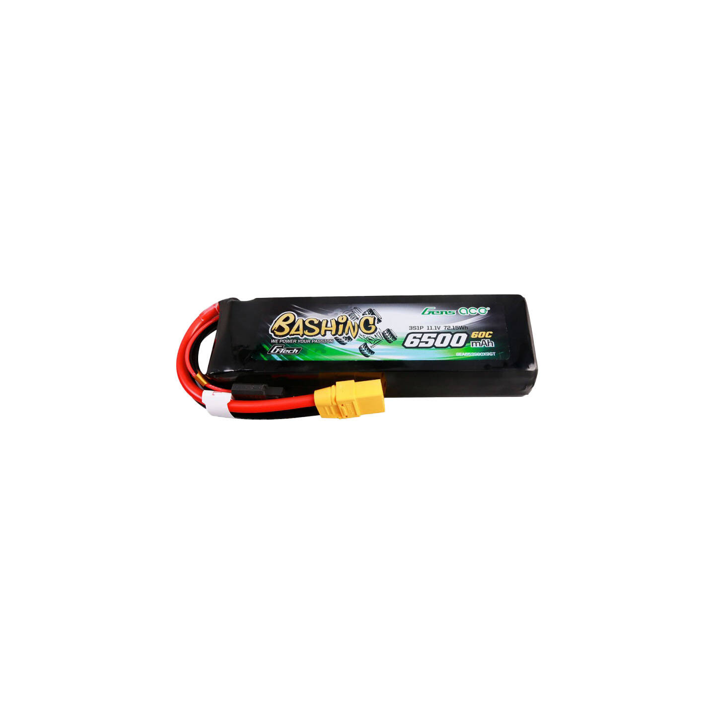 Gens ace G-Tech 6500mAh 11.1V 60C 3S1P Lipo Battery Pack with XT90-Bashing Series
