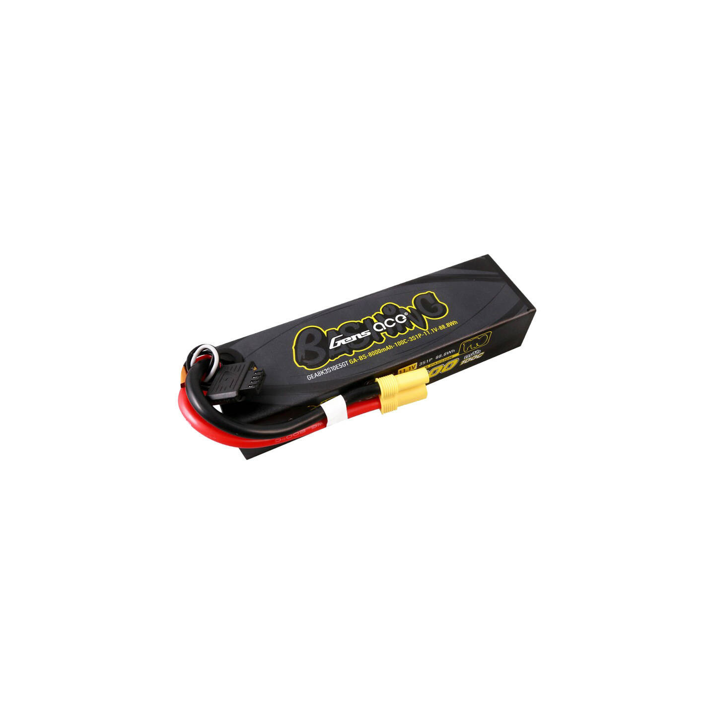 Gens ace G-Tech 8000mAh 11.1V 100C 3S1P Lipo Battery Pack with EC5-Bashing Series