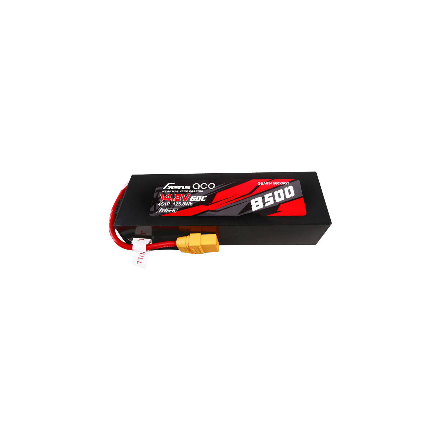 Gens ace G-Tech 8500mAh 14.8V 60C 4S1P Lipo Battery Pack PC Material Case with XT90 plug