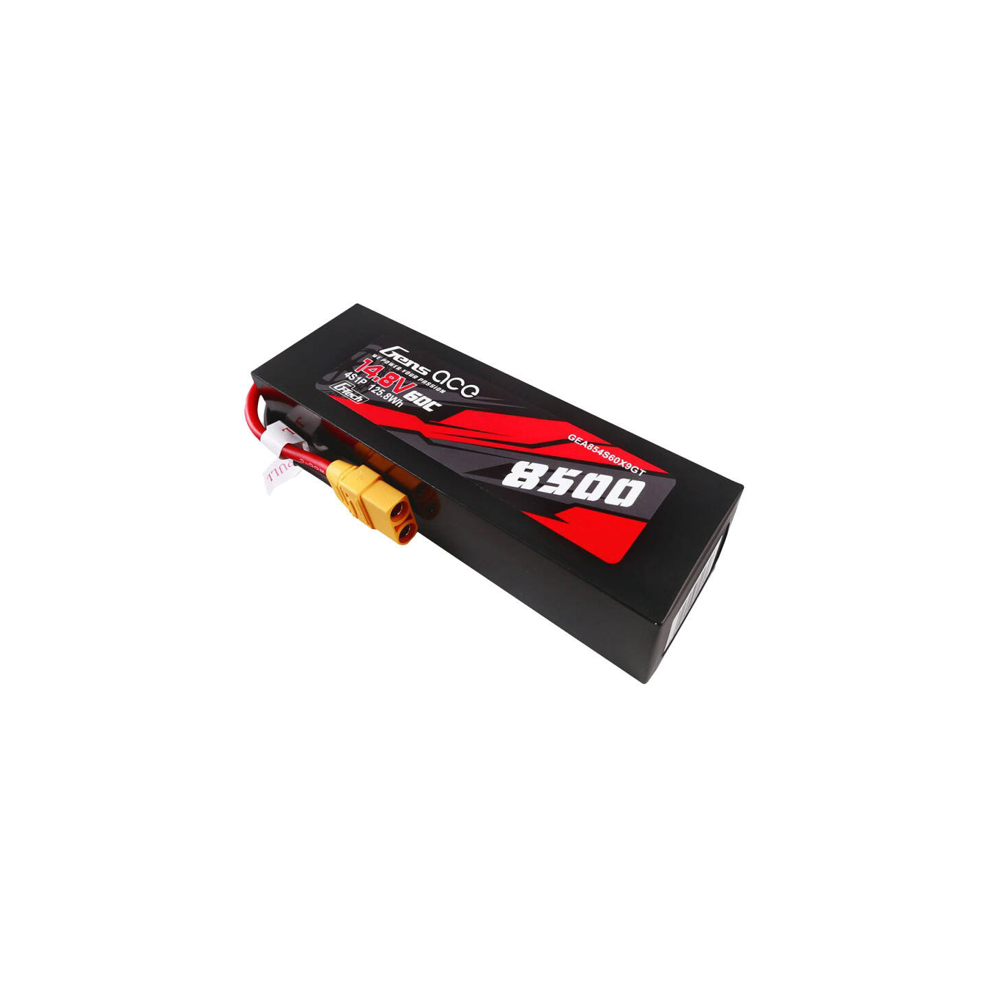 Gens ace G-Tech 8500mAh 14.8V 60C 4S1P Lipo Battery Pack PC Material Case with XT90 plug