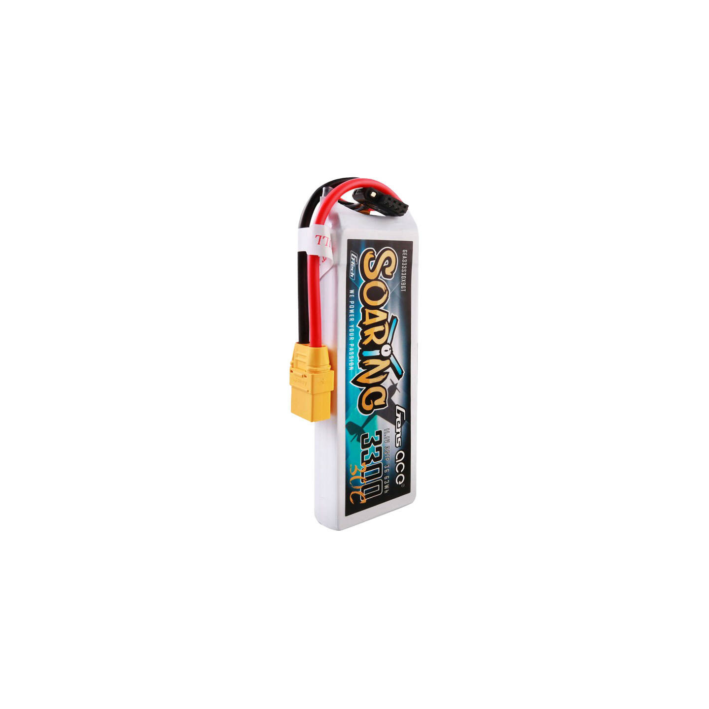 Gens ace G-Tech Soaring 3300mAh 11.1V 30C 3S1P Lipo Battery Pack with XT90 plug
