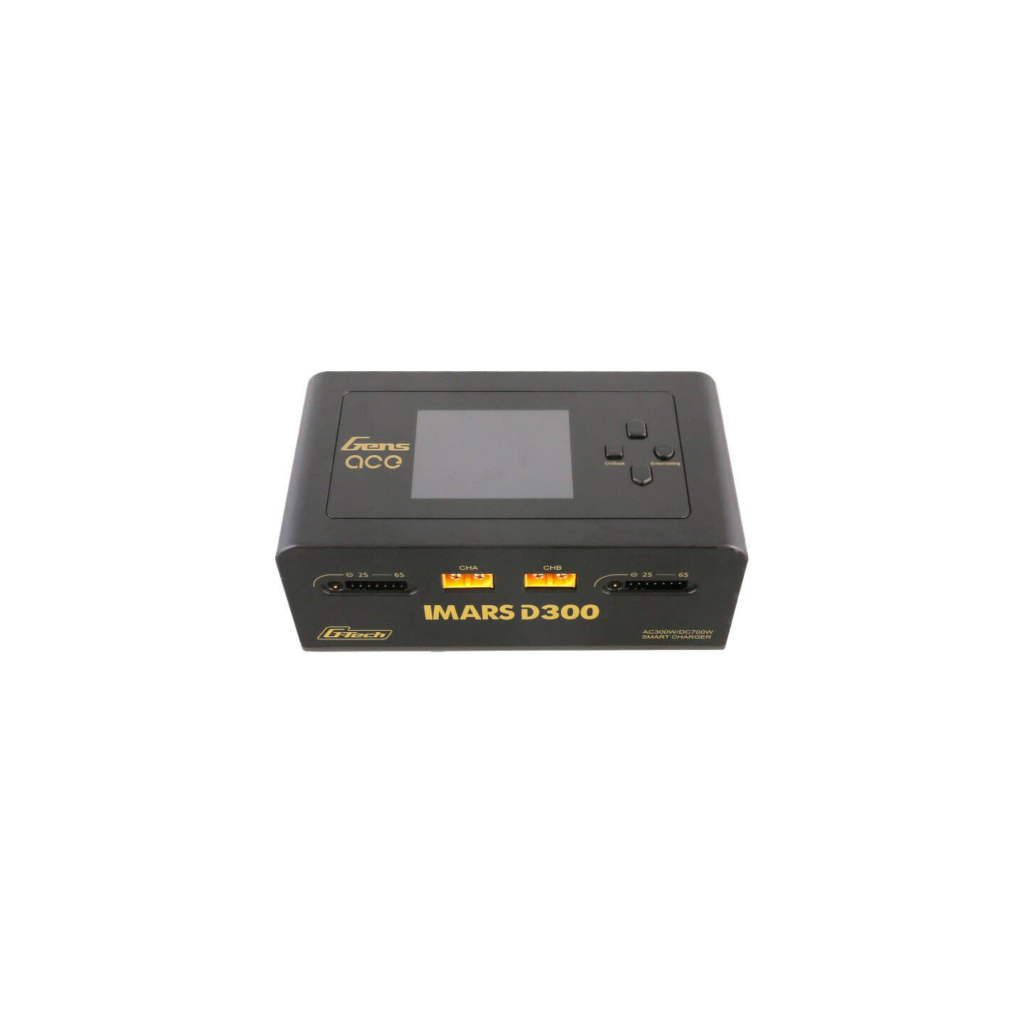 Gens Ace IMARS D300 G-Tech Channel AC/DC 300W/700W RC Battery Charger-EU Black