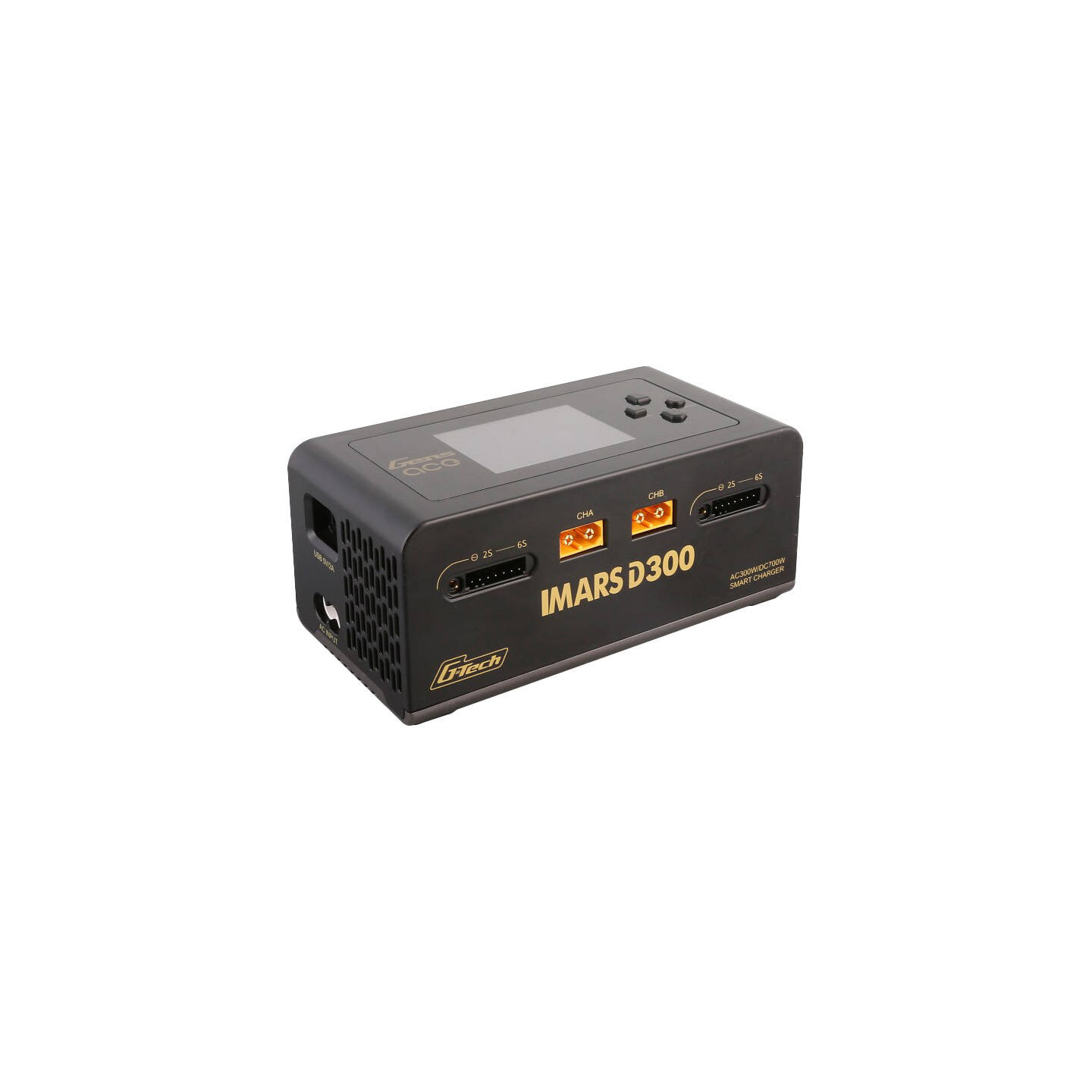Gens Ace IMARS D300 G-Tech Channel AC/DC 300W/700W RC Battery Charger-EU Black