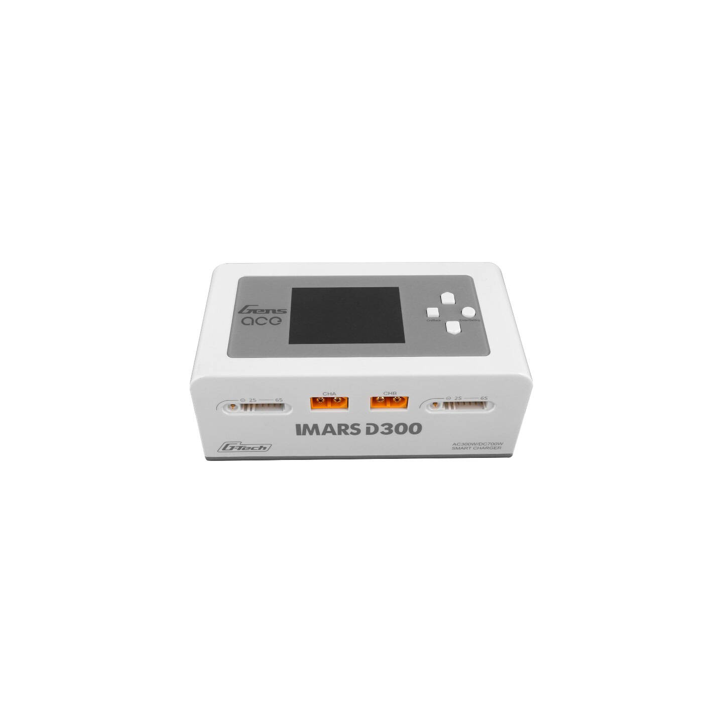 Gens Ace IMARS D300 G-Tech Channel AC/DC 300W/700W RC Battery Charger-EU White