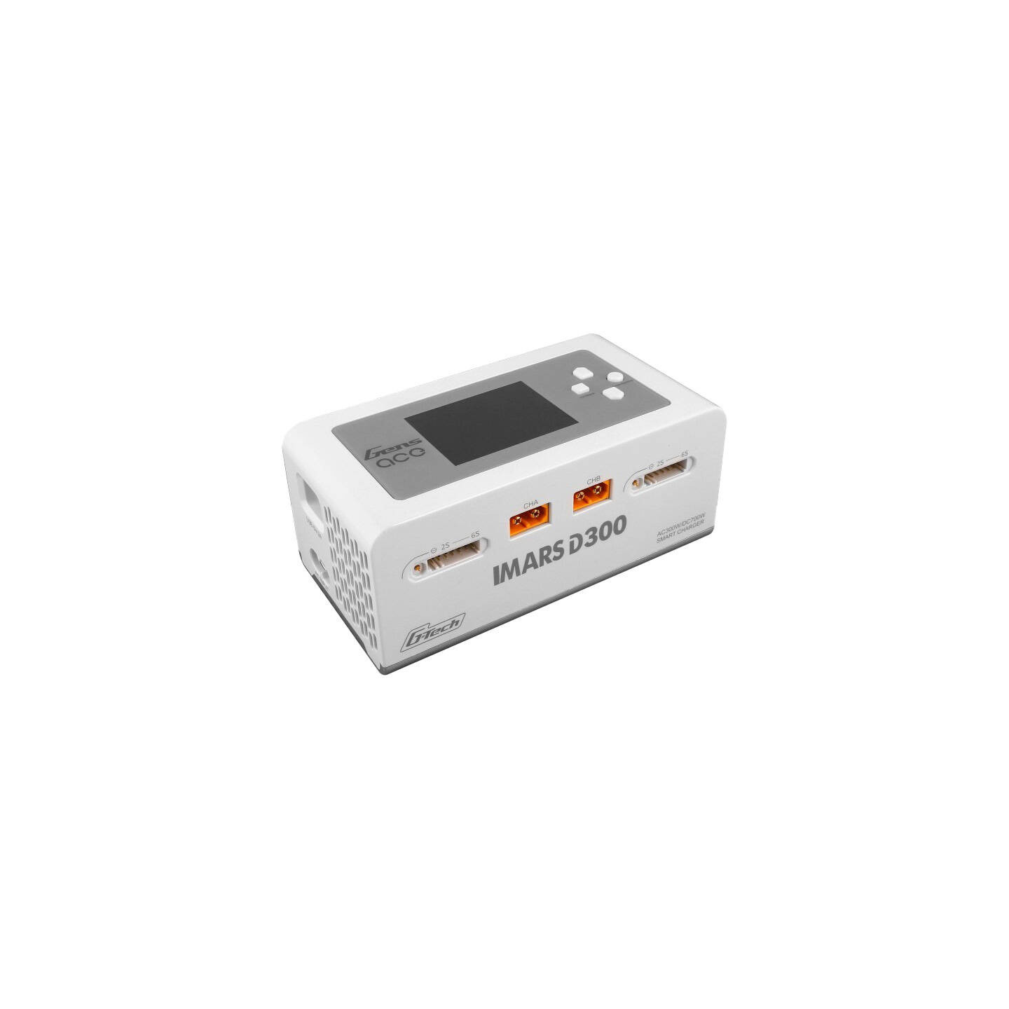 Gens Ace IMARS D300 G-Tech Channel AC/DC 300W/700W RC Battery Charger-EU White