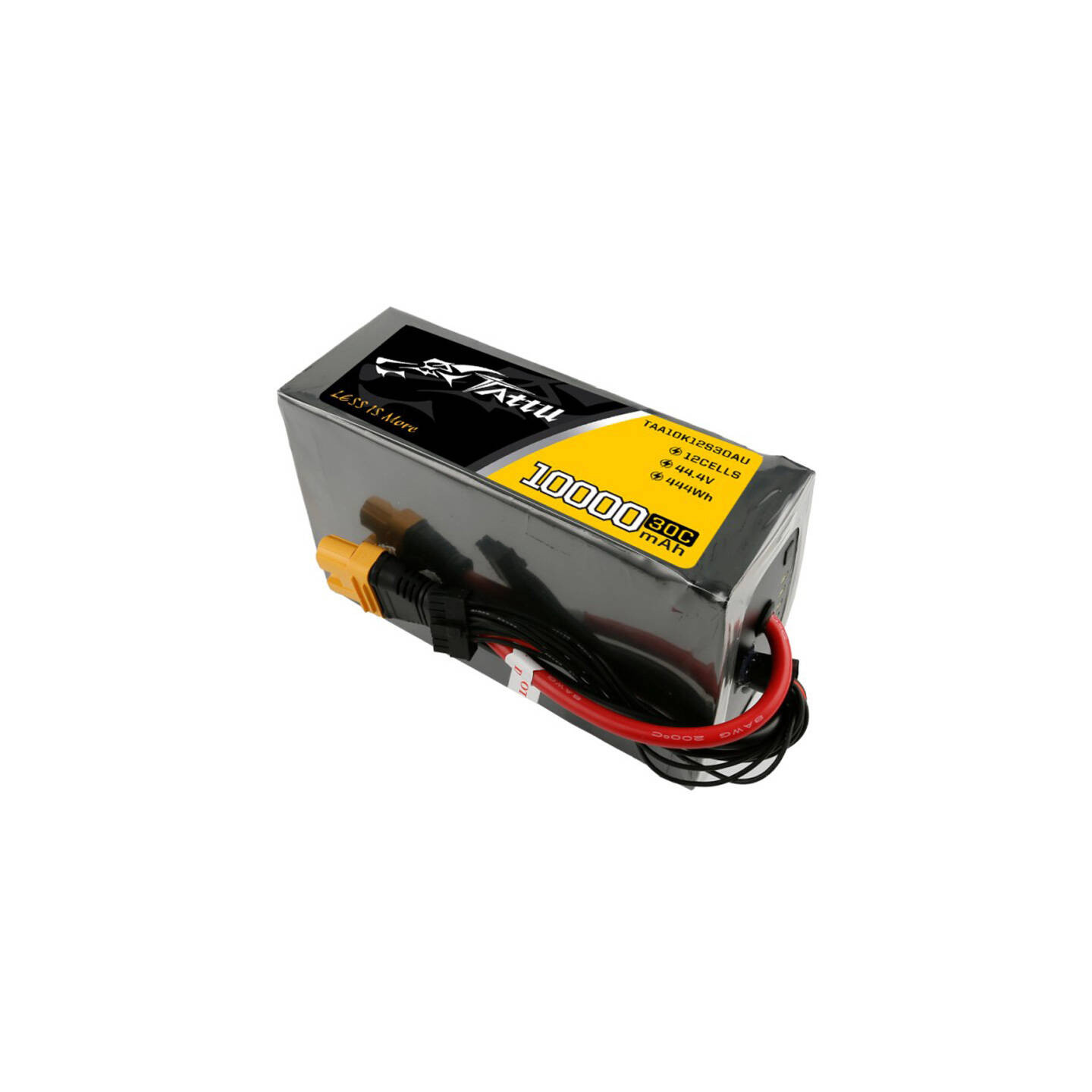 Tattu 10000mAh 44.4V 30C 12S1P Lipo Battery Pack with AS150U Plug