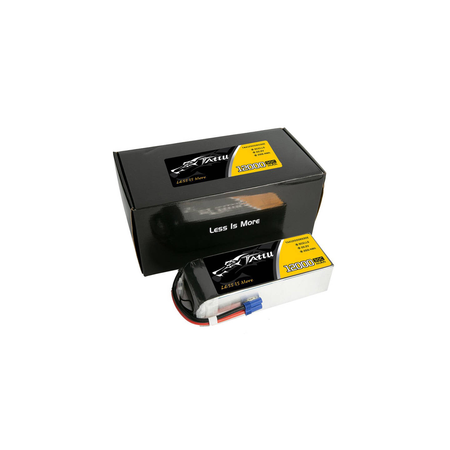 Tattu 12000mAh 22.2V 30C 6S1P UAV Lipo Battery Pack with EC5 plug