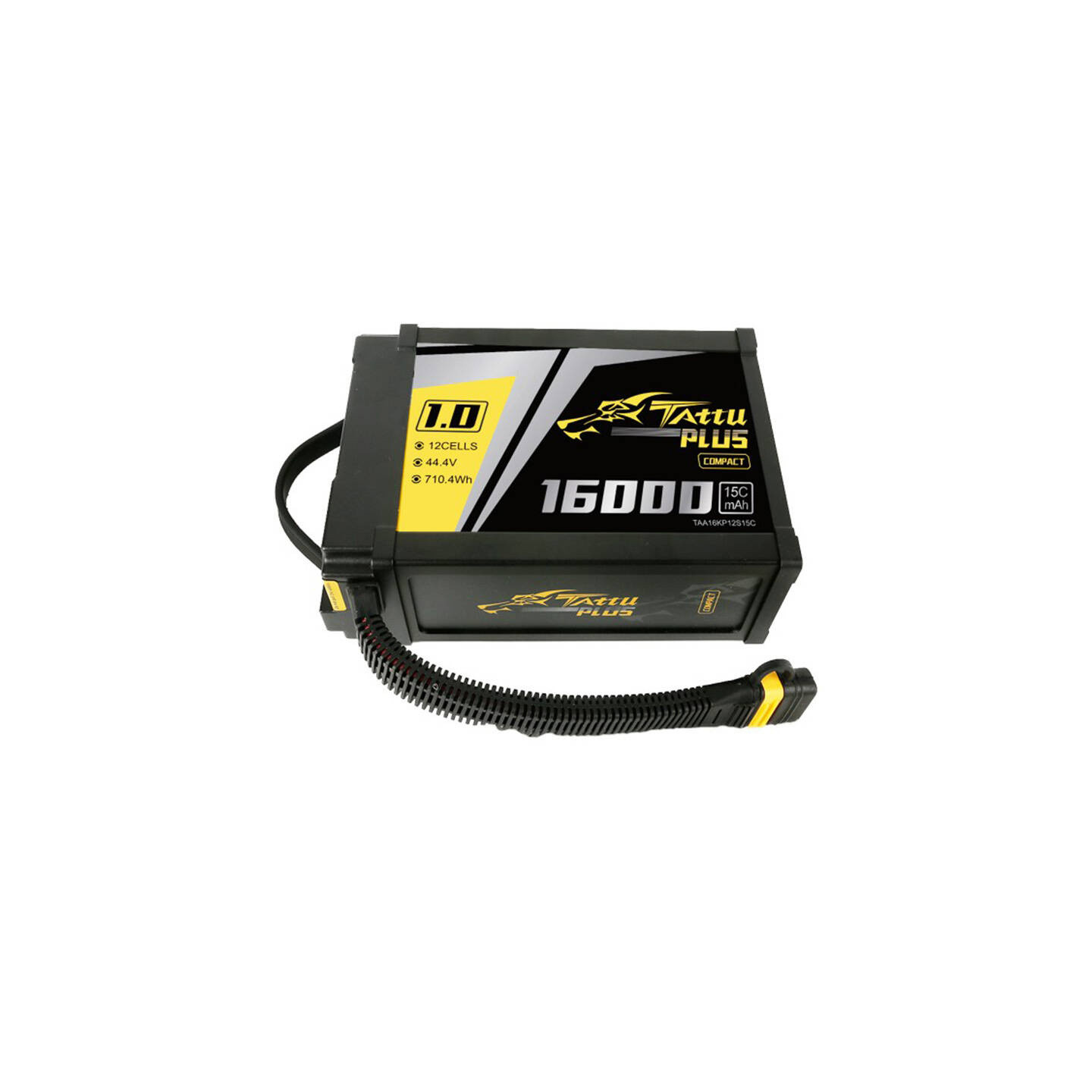 Tattu Plus 1.0 Compact version 16000mAh 12S 15C 44.4V Lipo battery pack with AS150U Plug
