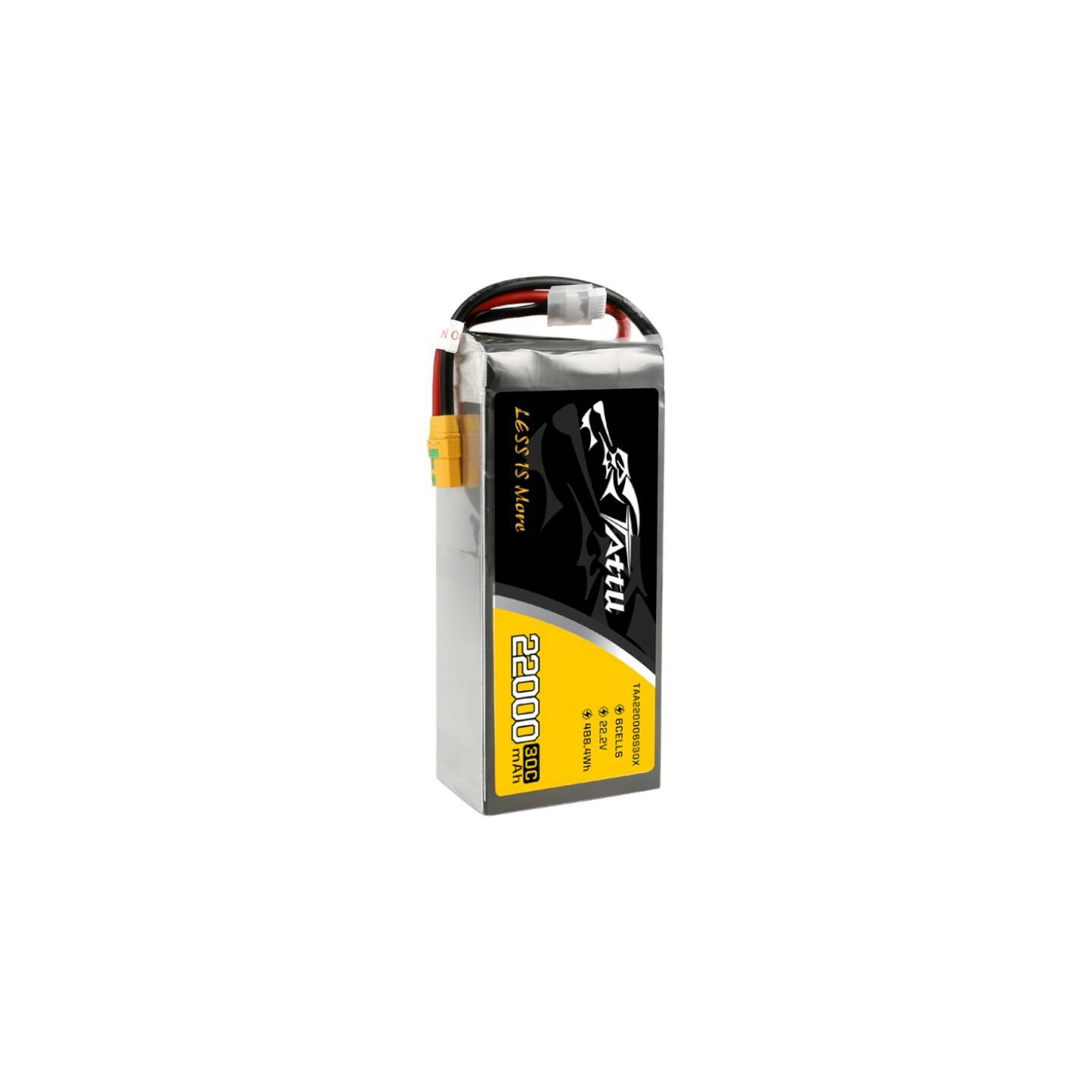 Tattu 22000mAh 22.2V 30C 6S1P Lipo Battery Pack with XT90-S plug