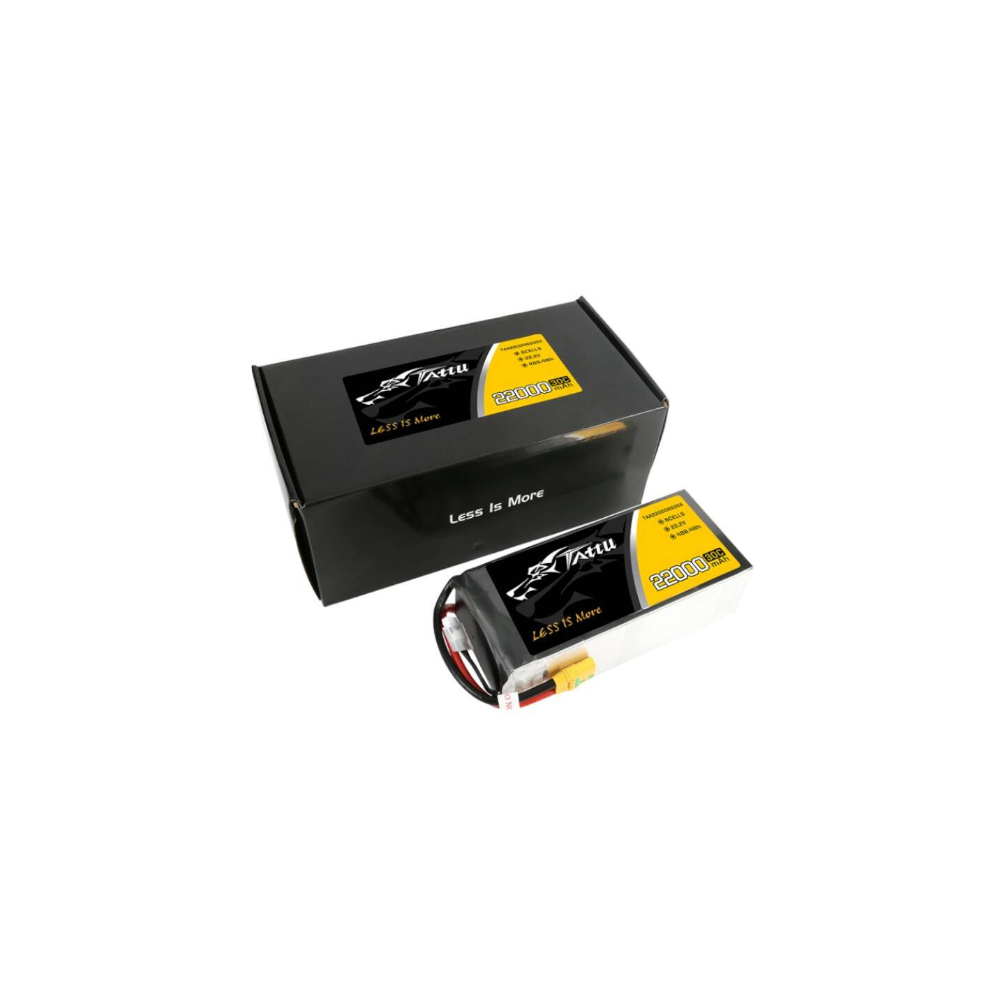 Tattu 22000mAh 22.2V 30C 6S1P Lipo Battery Pack with XT90-S plug