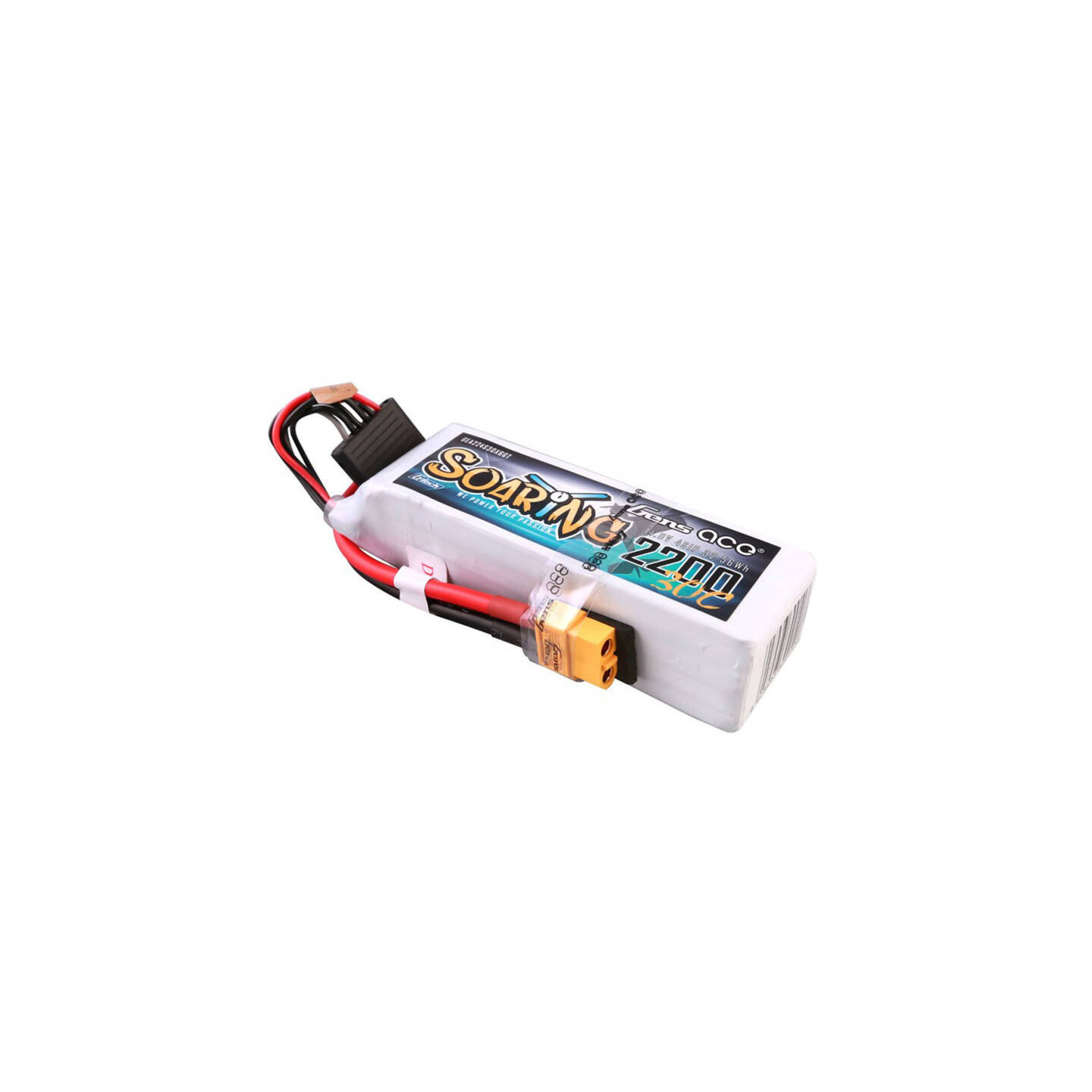 Gens ace G-Tech Soaring 2200mAh 14.8V 30C 4S1P Lipo Battery Pack with XT60 plug