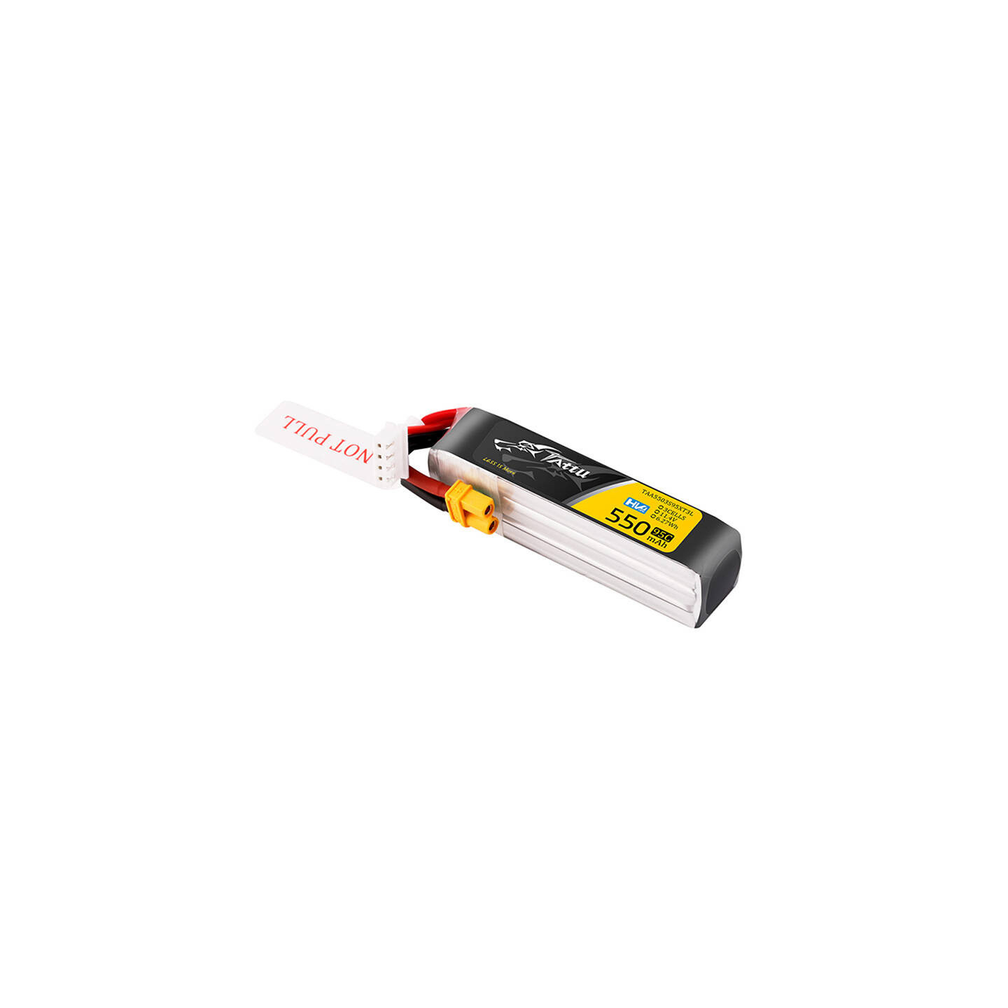 Tattu 3s 550mAh 95C 11.4V HV Lipo Battery with XT30 Plug Long-Pack Connector