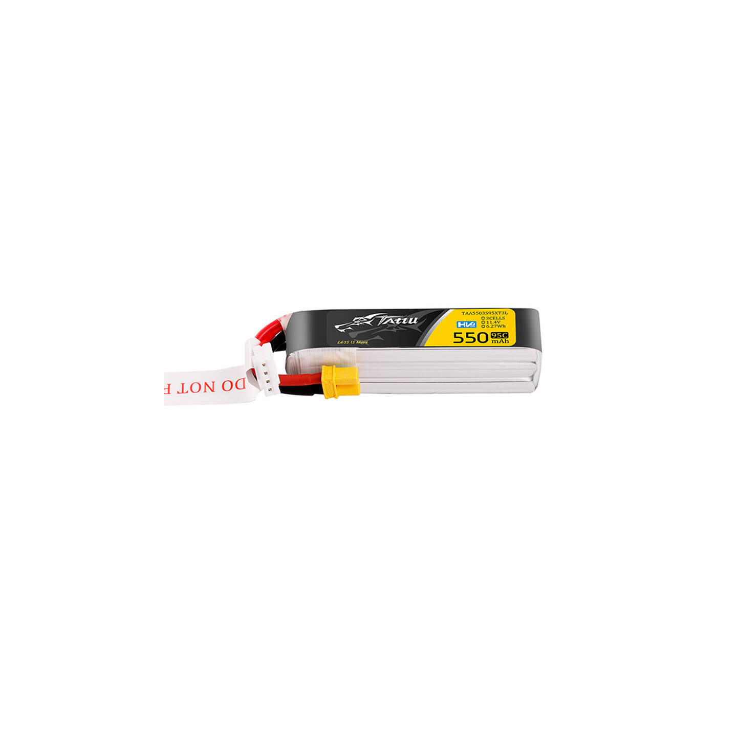 Tattu 3s 550mAh 95C 11.4V HV Lipo Battery with XT30 Plug Long-Pack Connector