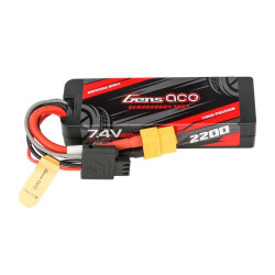 View product Lipo Gens ace G-Tech 2200mAh 7.4V 2S1P 60C GRP-76 Hardcase Battery with XT60 Plug