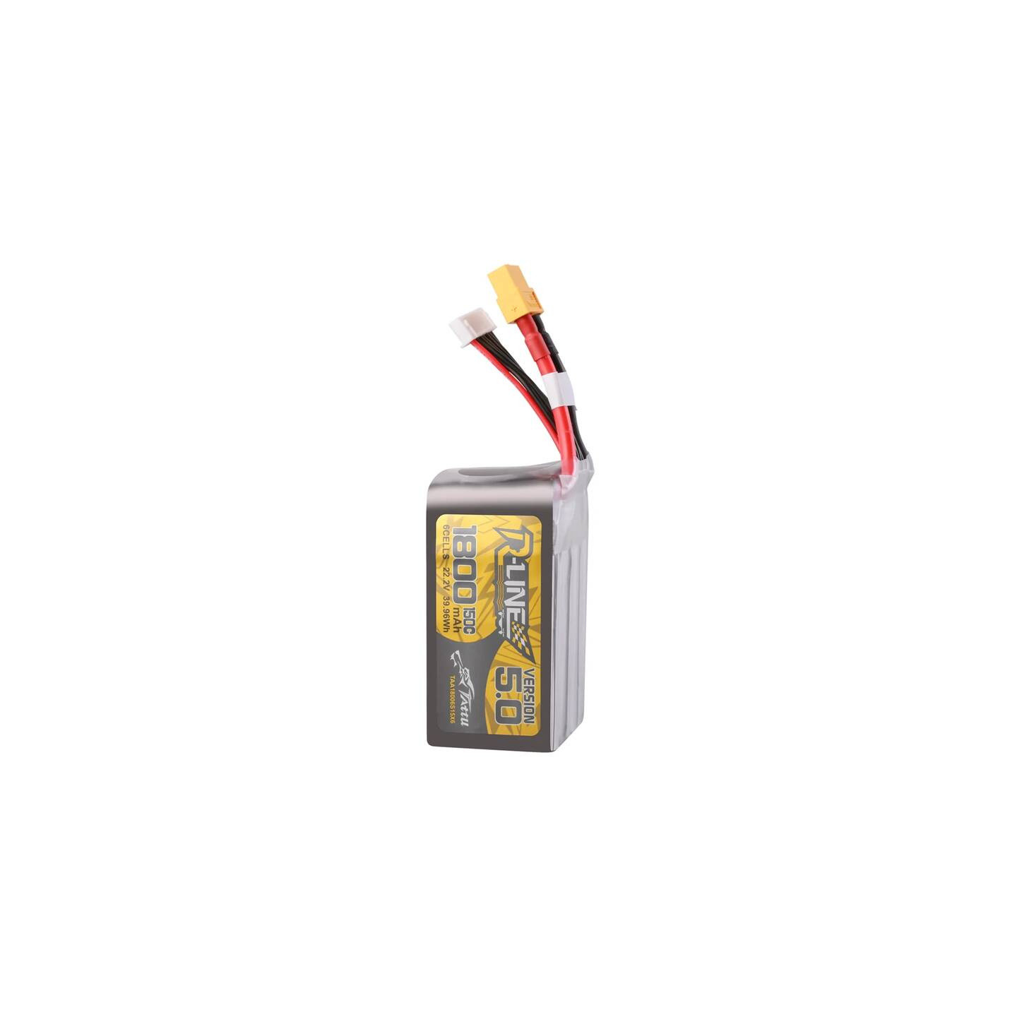 Lipo Tattu R-Line Version 5.0 1800mAh 22.2V 150C 6S battery with XT60 connector