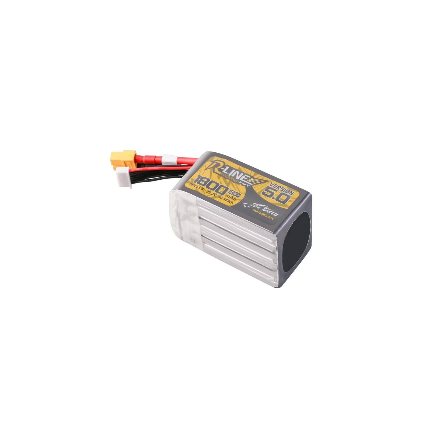 Lipo Tattu R-Line Version 5.0 1800mAh 22.2V 150C 6S battery with XT60 connector