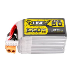 View product Lipo Tattu R-Line Version 5.0 1550mAh 22.2V 150C 6S battery with XT60 connector