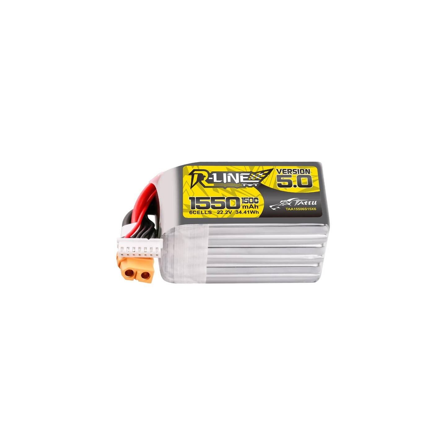 Lipo Tattu R-Line Version 5.0 1550mAh 22.2V 150C 6S battery with XT60 connector