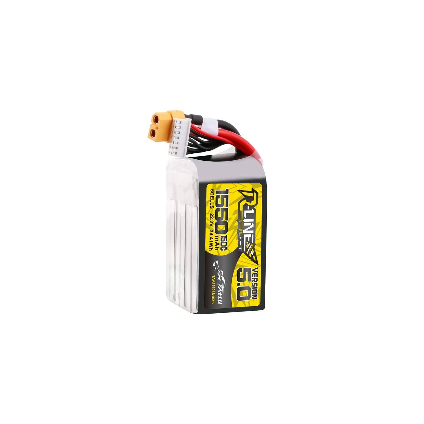 Lipo Tattu R-Line Version 5.0 1550mAh 22.2V 150C 6S battery with XT60 connector