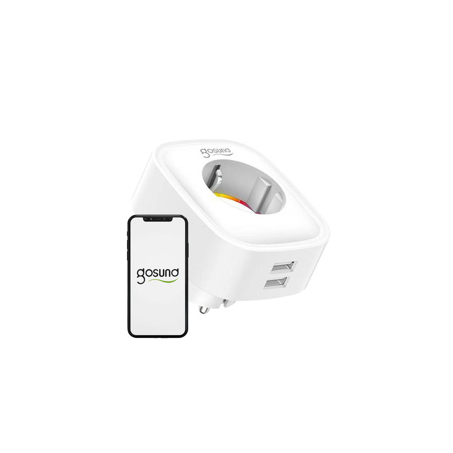 Smart plug WiFi Gosund SP112 2xUSB, 16A, Tuya