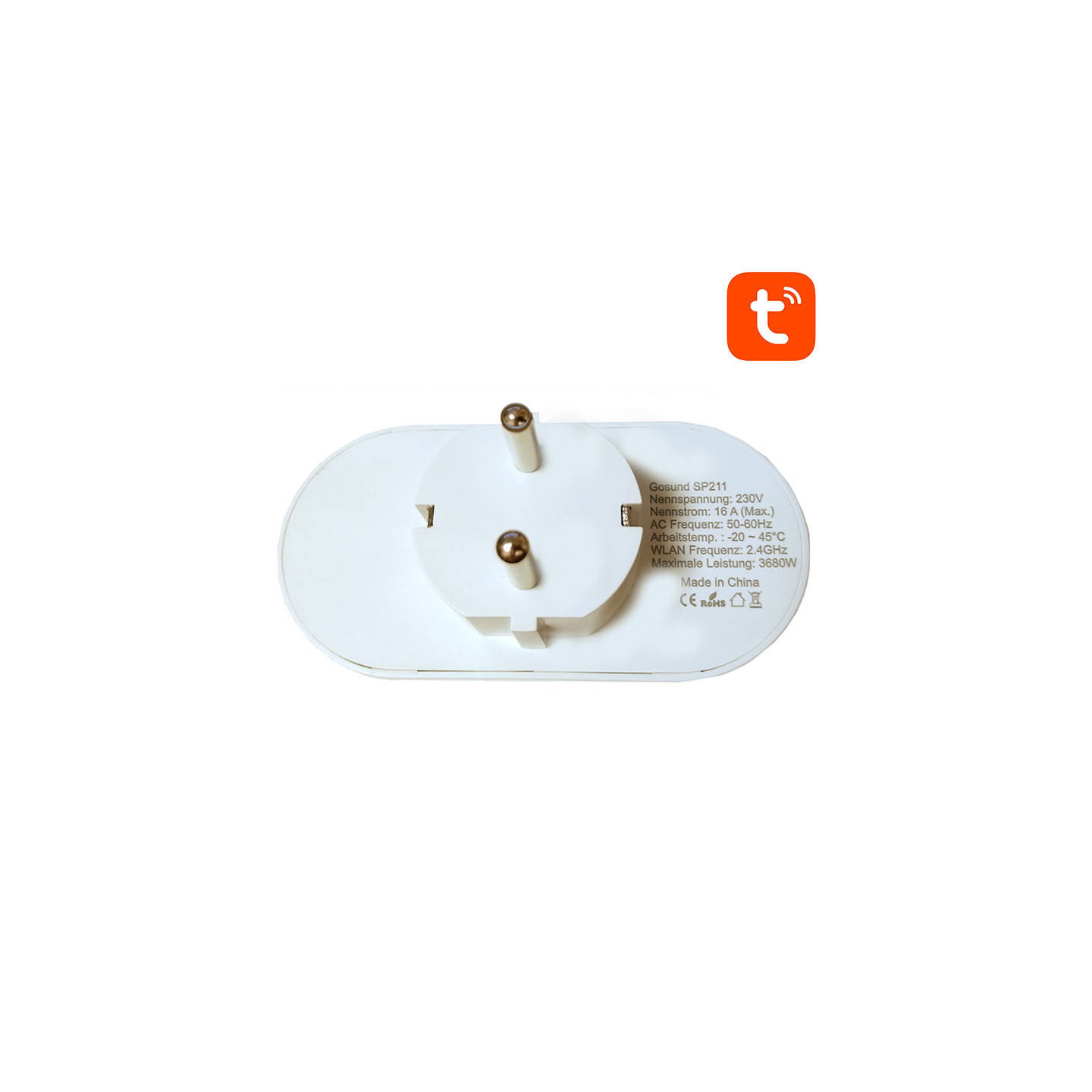 Dual smart plug WiFi Gosund SP211 3500W, Tuya