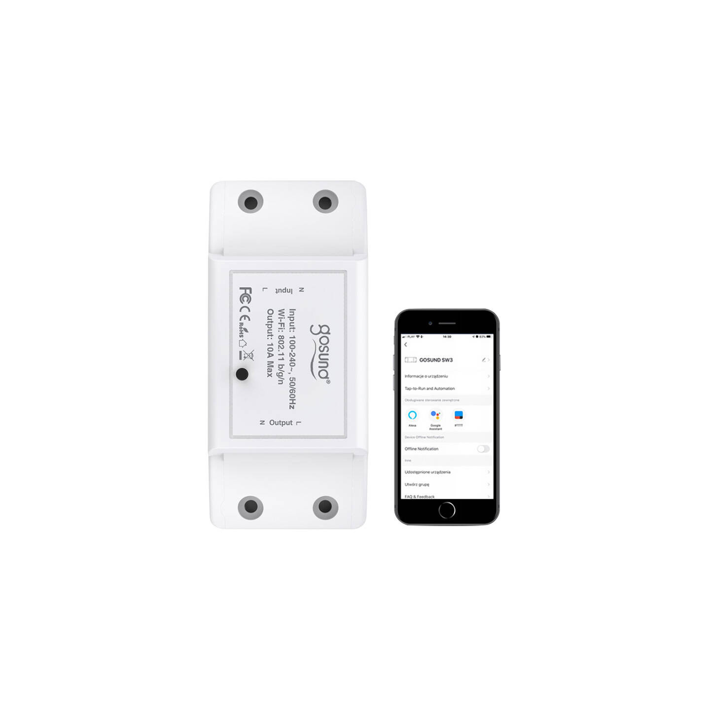 Smart Switch WiFi Gosund SW3, Tuya