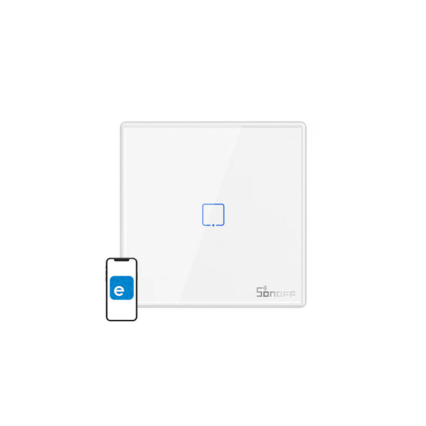 Smart Wireless Wall Switch Sonoff T2EU1C-RF 433MHz (1-channel)