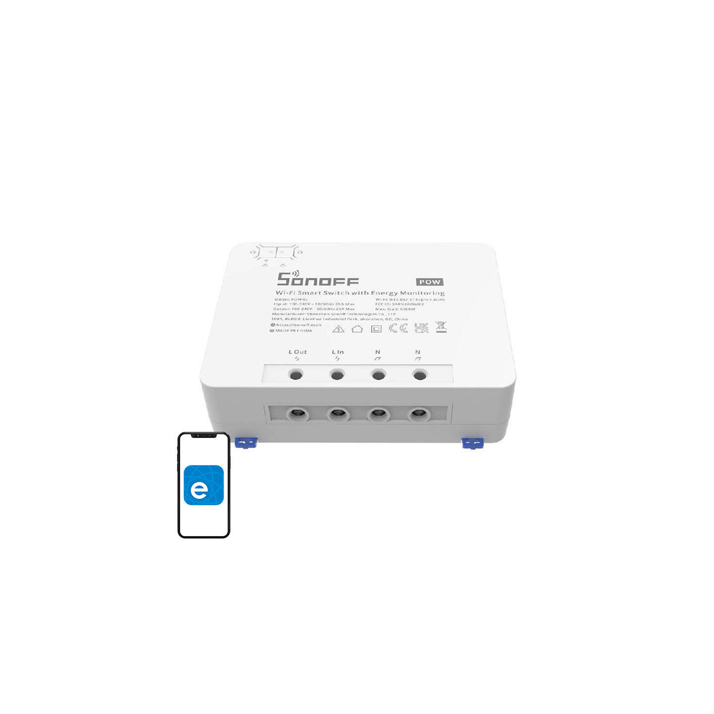 Sonoff POWR3 smart WiFi switch with current measurement function