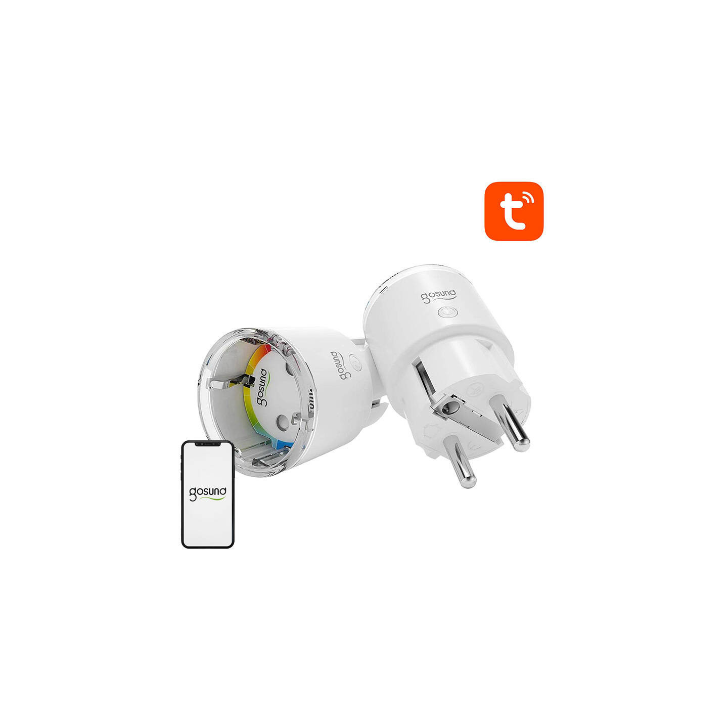 Gosund EP2 WiFi smart socket, 2 pieces (two-pack) 10A Tuya